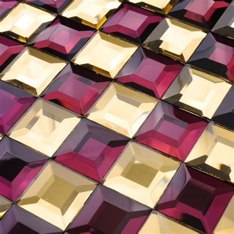 Glass Mosaic Tile Kitchen Backsplash Purple And Gold Mirror Tiles Diamond