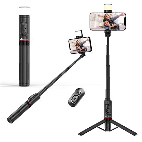 Wecool S Selfie Stick Bluetooth Selfie Stick With Light Shades Colors And Tones