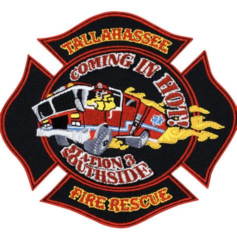 Tallahassee Fire Dept Station 3 Fire Badge 1st Responders Firefighter