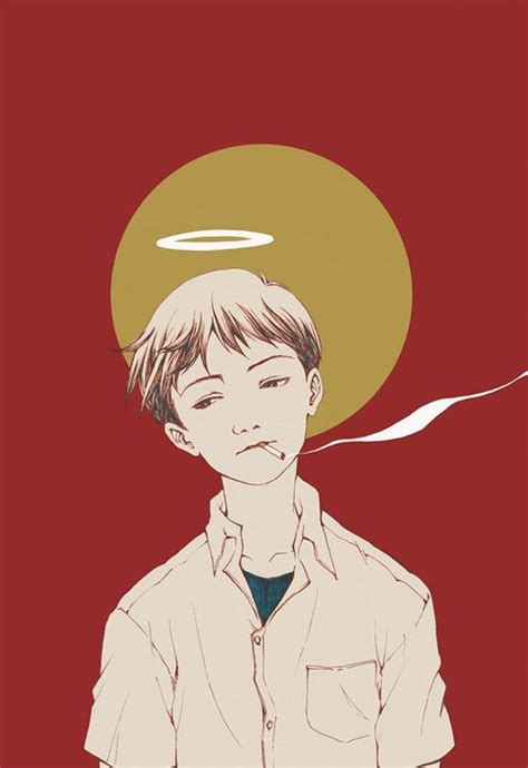 Shinji Ikari Smoking Angel Schwag Shinji Neon Genesis Evangelion