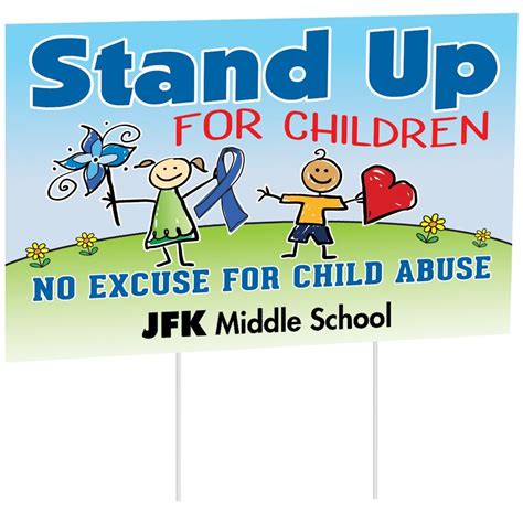 Stand Up For Children 18 X 12 Yard Sign Personalization Available