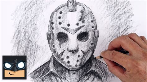 How To Draw Jason Voorhees Friday The Th Youtube