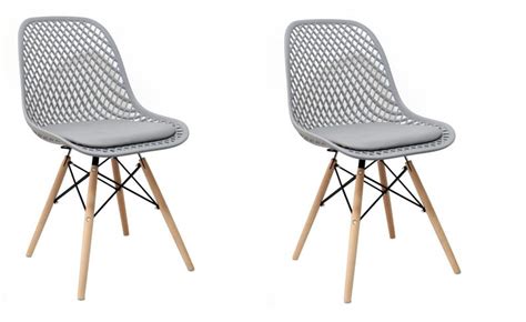 Cadeira Charles Eames Eiffel Premium Com Assento Estofado Cinza Elidy M Veis De Cozinha