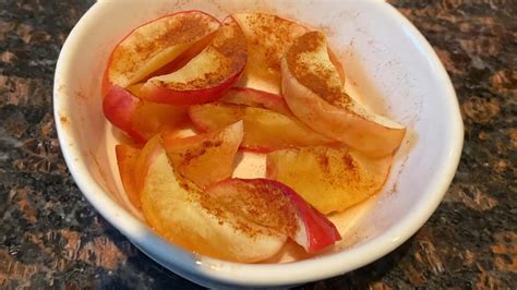 Microwave Cinnamon Apple Slices Recipe Healthy Baked Apple Dessert No Added Sugar Quick