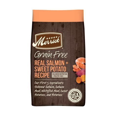 Merrick Grain Free Real Salmon And Sweet Potato Recipe Dry Dog Food 22