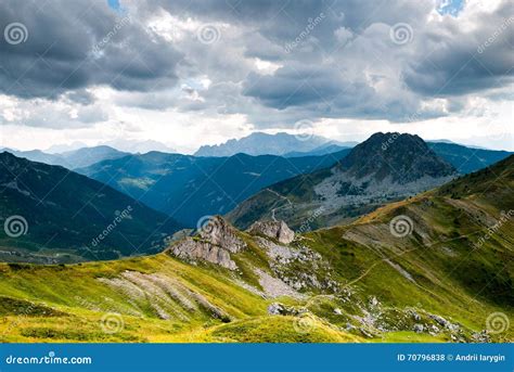 Mountain Valleys And Green Hills Stock Photo Image Of Scenics Alps
