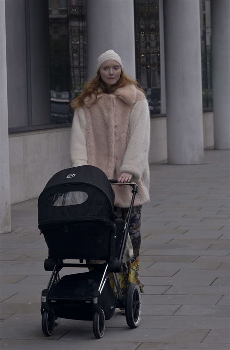 Lily Cole Walking Her New Baby 01 Gotceleb