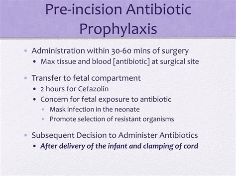 Ppt Emerging Concepts In Antibiotic Prophylaxis For Cesarean