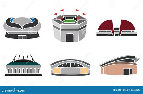 Set Group Desings Stadium Vector Illustration Stock Illustration