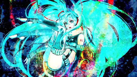 Wallpaper Illustration Looking Away Long Hair Anime Girls Open Mouth Vocaloid Hatsune