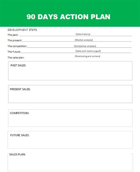 5 90 Days Action Plan Template Template Business Psd Excel Word Pdf