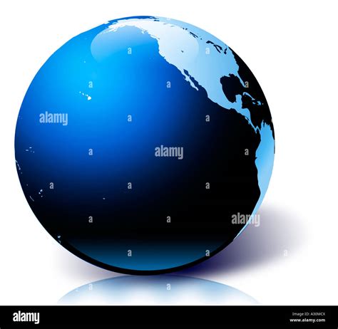 Globe With View Of Pacific Ocean Stock Photo Alamy