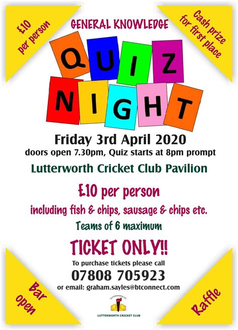 Fundraising Quiz Night Hfm