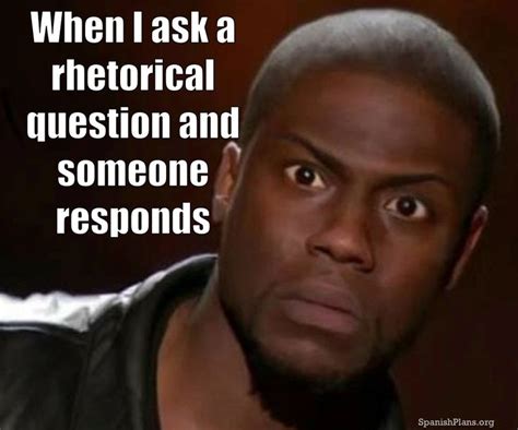 When I Ask A Rhetorical Questions And Someone Responds