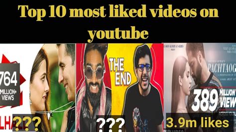 Top 10 Most Liked Videos On Youtubemost Liked Videostop 10 Most