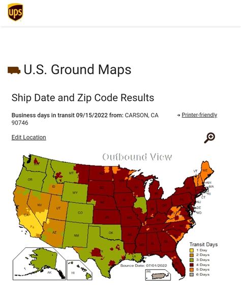 Ups Shipping Zone Map Usa Hot Sex Picture