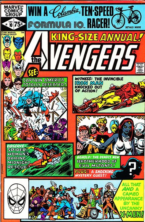 Marvel Comics Of The 1980s 1981 Avengers Annual 10