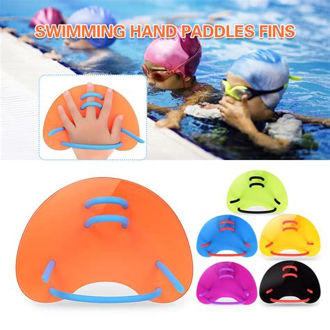 Swimming Hand Paddles Fins Adjustable Swim Training Hand Paddles For