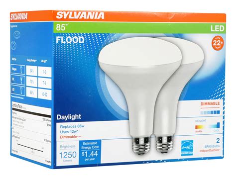 Sylvania Led Br40 Light Bulb 85 Watt Dimmable Daylight 2 Pack