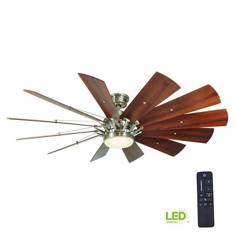 Ceiling fans may still be notorious for being eyesores, but plenty of models now exist without the gaudy candelabra lights and annoying pull chains. Home Decorators Collection Trudeau 60 in. LED Indoor ...