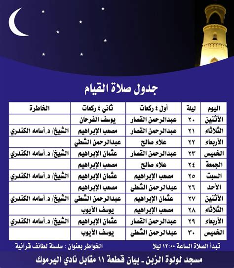 مواعيد و أوقات الصلاة في طرابلس اليوم الثلاثاء 22/6/2021 الموافق 12/11/1442. رمضان 1436 هـ: جداول صلاة القيام لدولة الكويت - رمضان 1436 هـ
