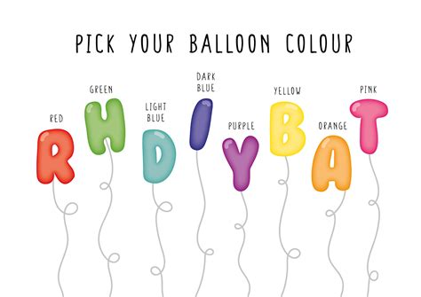 Personalised Birthday Balloon Card Etsy