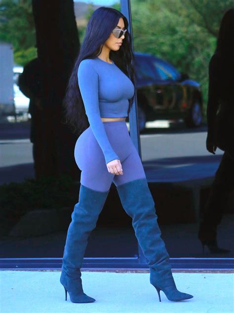 Kim Kardashian Debuts New Blue Hair For Latest Yeezy Photo Shoot Kim