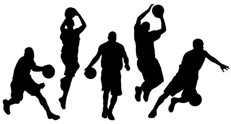 Basketball Team Silhouette Png Png Mart