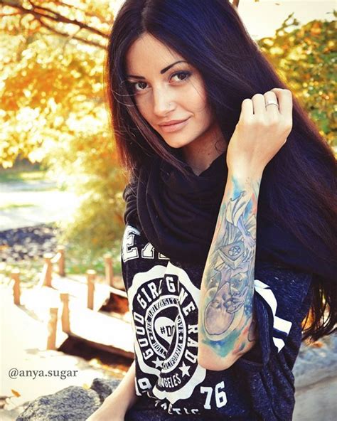 Any Sakharova Anya Sugar Inked Girls Russian Beauty Tattoo Models Colourist Anya Cool
