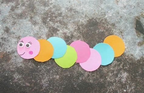 Paper Circle Worms Easy Worm Craft For Kids How To Make A Worm