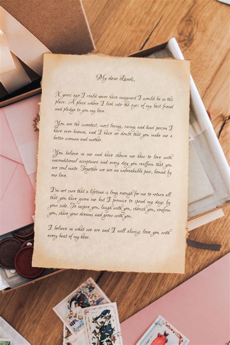 Love Letter Vintage Wax Sealed Envelope T For Her Long Etsy Uk