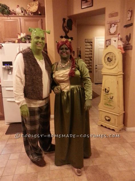 Awesome Homemade Plus Size Fiona And Shrek Costume