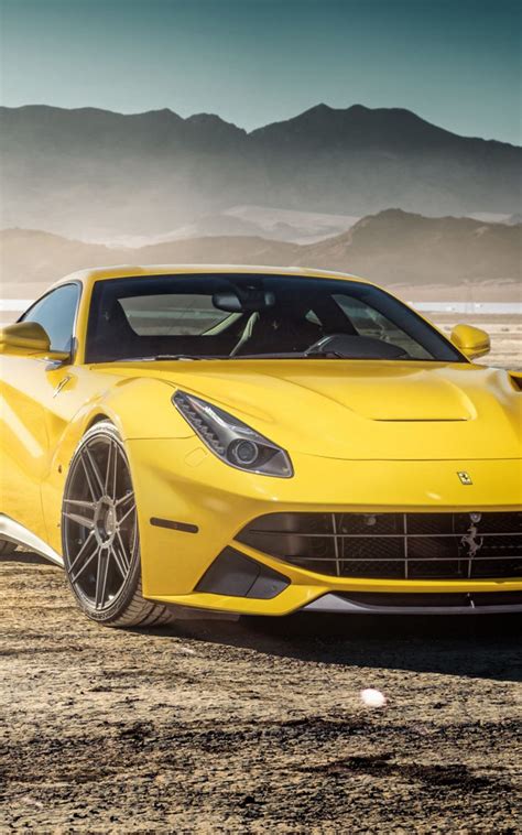 Yellow Ferrari F12 Hd Mobile Wallpaper Ferrari Hd Wallpapers For