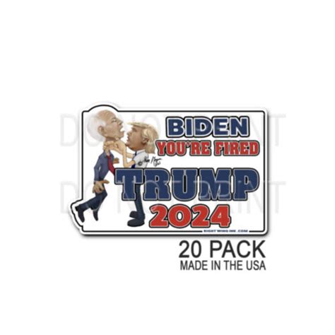 Youre Fired Biden Trump 2024 Bumper Sticker Decal Pro Trump 2 Pack 5