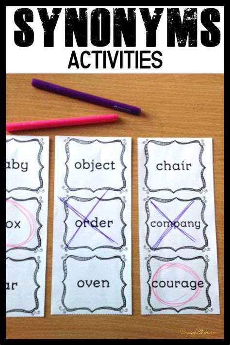 Synonyms and Antonyms Games | Synonym activities, Teaching synonyms, Synonyms and antonyms
