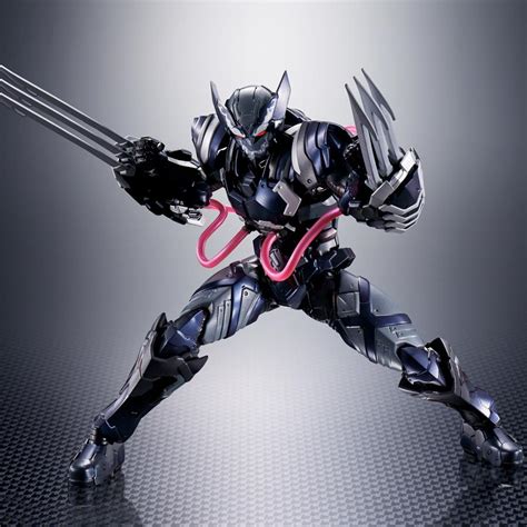 Marvel Tech On Venom Symbiote Wolverine Shfiguarts Action Figure