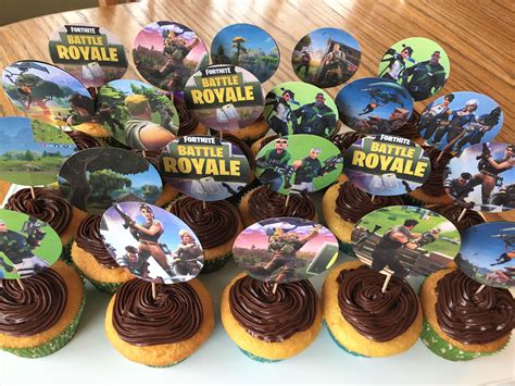 I Made These Fortnite Cupcake Toppers For My Sons 13th Birthday And