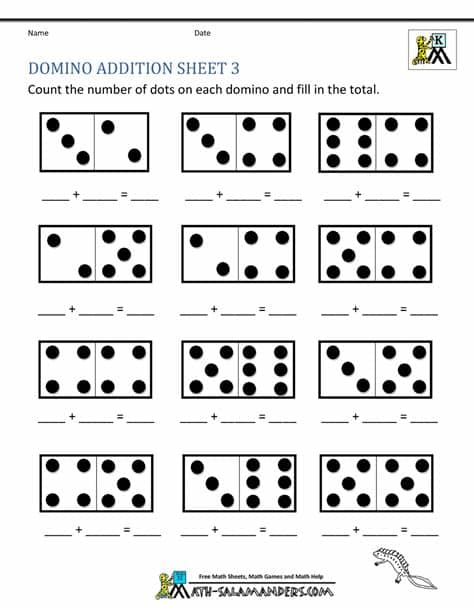 Addition Math Worksheets for Kindergarten