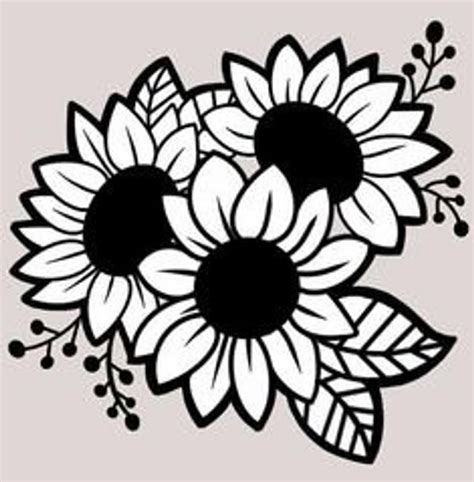 Bunch Of Sunflowers Svg File In 2021 Cricut Crafts Cricut Projects
