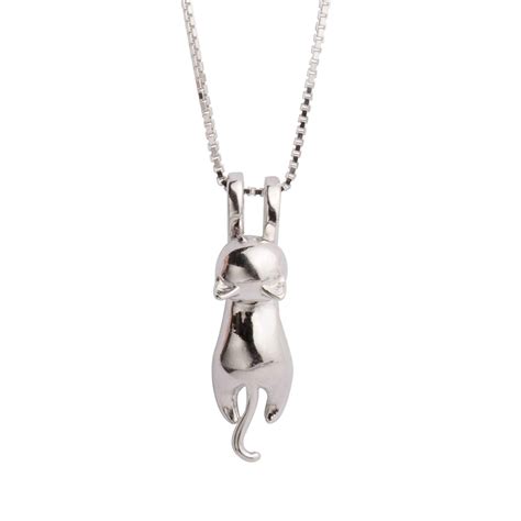 Sleaf Sterling Silver Cat Necklace Cat Pendant Necklace For Women