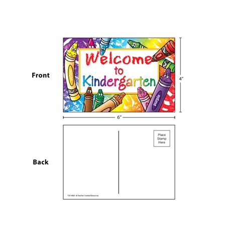 Welcome To Kindergarten Postcards Tcr4860 Teacher Created Resources