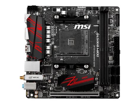Msi B450i Gaming Plus Max Wifi Motherboard Mini Itx Socket Am4