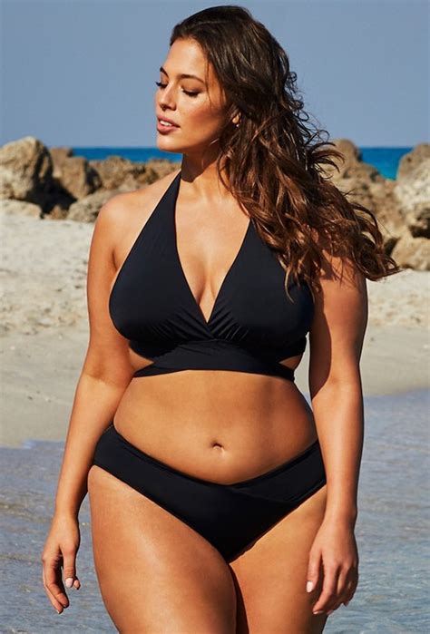 Ashley Graham X Swimsuits For All Ambassador Black Wrap Halter Bikini 4956 41 Off