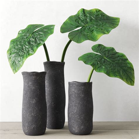 Restoration Hardware Crosshatch Concrete Vases 3d Model Cgtrader