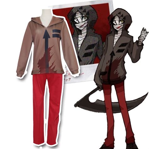 He wears a brown hoodie with a zipper that's stained in blood, red pants, and black shoes. Anime Game Angels of Death Cosplay Costume Rachel Gardner ...