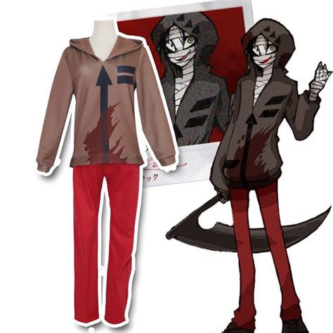 He wears a brown hoodie with a zipper that's stained in blood, red pants, and black shoes. Anime Game Angels of Death Cosplay Costume Rachel Gardner ...