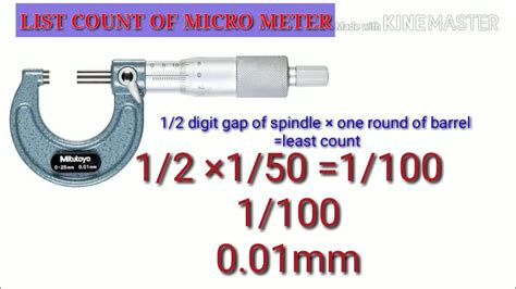 Least Count Of Micrometer माइक्रोमीटर का लीस्ट काउंट कैसे निकले