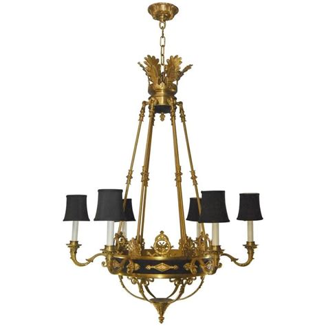 French empire crystal chandelier chandeliers lighting , silver , h22 x wd15 , 3 lights. French Empire Style Six-Arm Chandelier in Gold Dore Bronze ...
