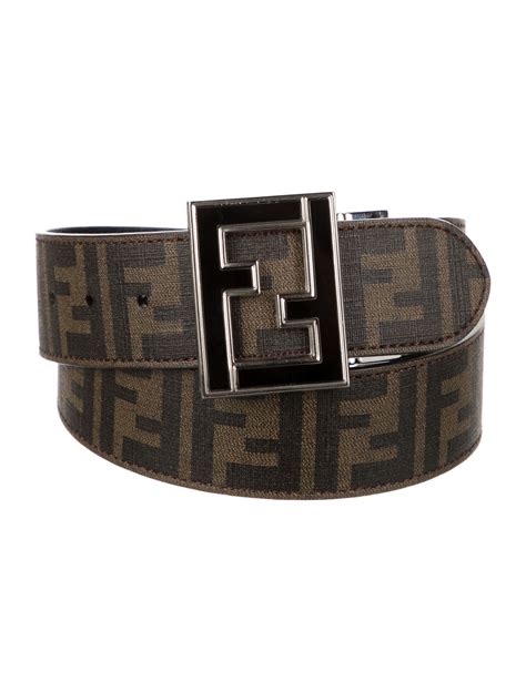Fendi Zucca Ff Logo Belt Brown Belts Accessories Fen286907 The