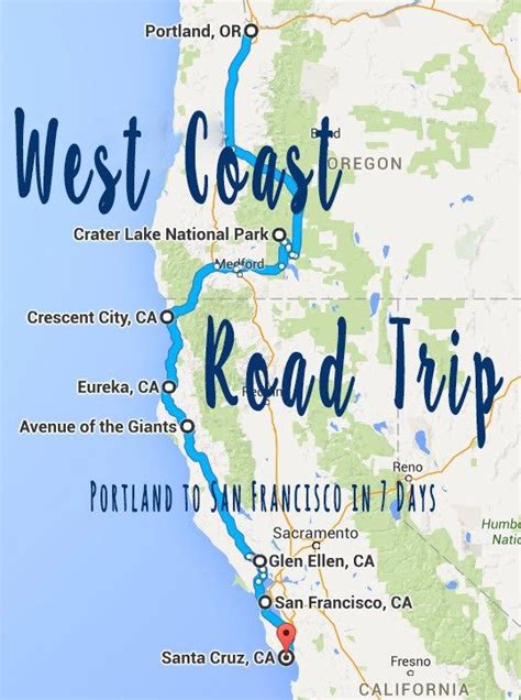 West Coast Road Trip Portland To San Francisco California Travel